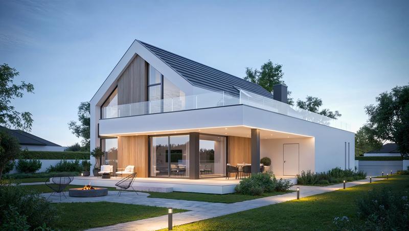 Domy na słupach betonowych