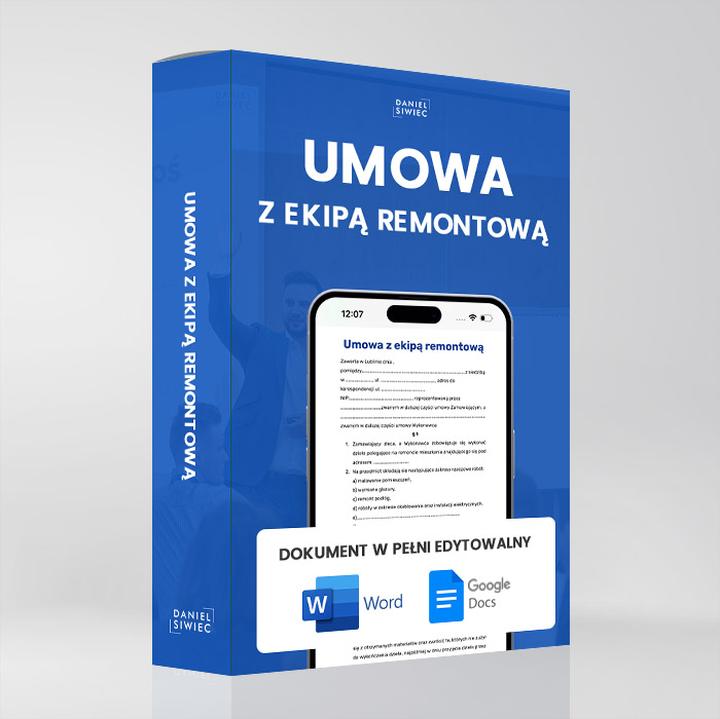 Umowa na prace remontowe