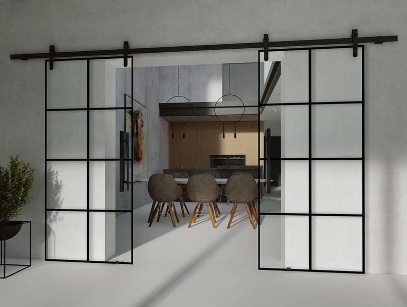 Szklane drzwi w wiatrołapie